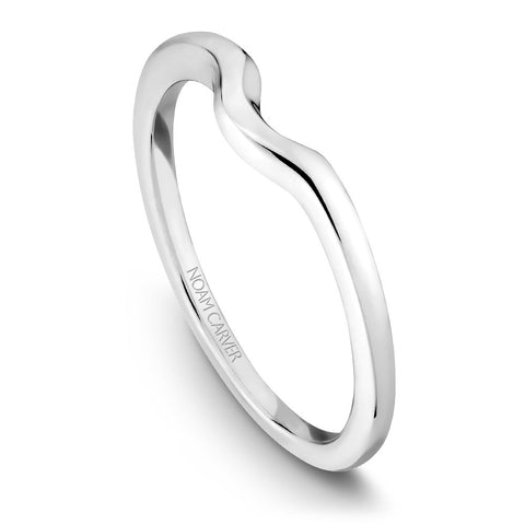 Noam Carver White Gold Solitaire Engagement Ring Setting with Diamond Centerpiece (0.14 CTW)