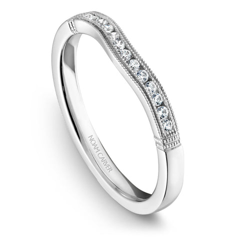 Noam Carver White Gold Vintage Diamond Engagement Ring Setting (0.32 CTW)
