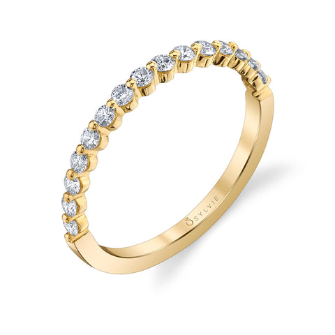 Sylvie Cerise Wedding Band Setting