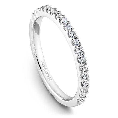 Noam Carver White Gold 3-Stone Diamond Engagement Ring Setting (0.70 CTW)