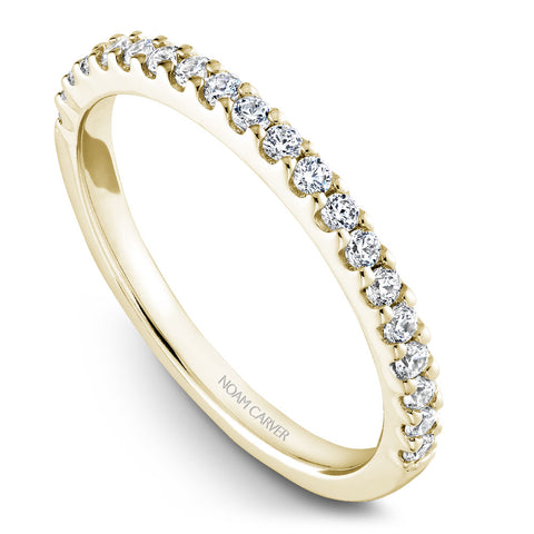 Noam Carver Yellow Gold 3-Stone Diamond Engagement Ring Setting (0.70 CTW)