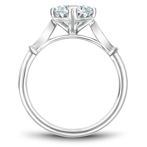 Noam Carver White Gold Vintage Diamond Engagement Ring Setting (0.06 CTW)