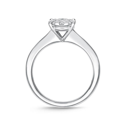 IDC Signature Collection: White Gold Round Bouquet Solitaire Engagement Ring .47ctw approx. (.30 center