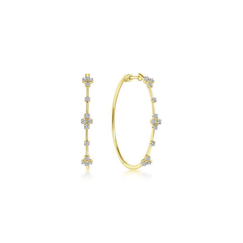 Gabriel & Co. Contemporary Yellow Gold Earrings (0.5 CTW)