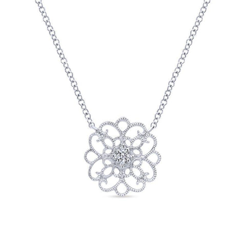 Gabriel & Co. Victorian Sterling Silver Necklace