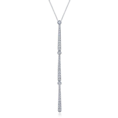 Gabriel & Co. Art Moderne White Gold Necklace (0.76 CTW)