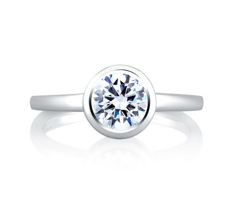 A.JAFFE Metropolitain Round Diamond Engagement Ring Setting (0.21 ctw)