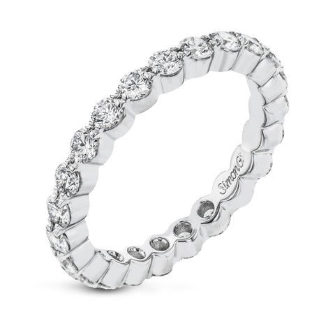 Eternity Wedding Band in 18k Gold with Diamonds