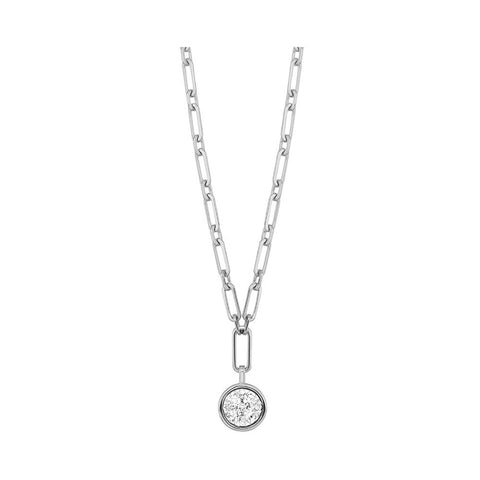 14K White or Yellow Gold Bezel Set Diamond Pendant (0.33CTW)
