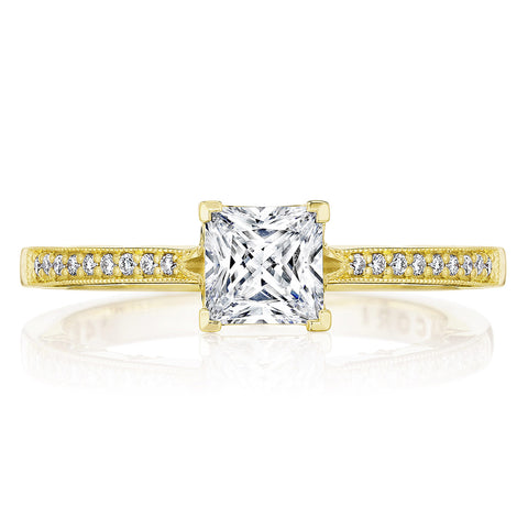 Tacori 14k Yellow Gold Coastal Crescent Collection Classic Engagement Ring Setting 0.14CTW