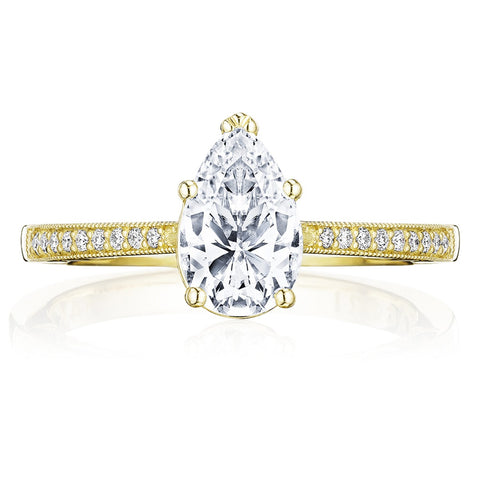 Tacori 14k Yellow Gold Coastal Crescent Collection Classic Engagement Ring Setting 0.14CTW