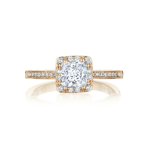 Tacori 14k Rose Gold Coastal Crescent Collection Classic Engagement Ring Setting 0.23CTW