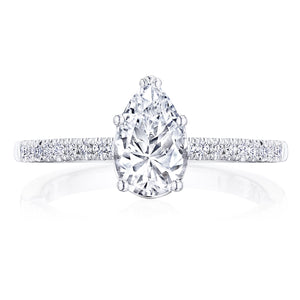 Tacori 14k White Gold Coastal Crescent Collection Classic Engagement Ring Setting 0.16CTW