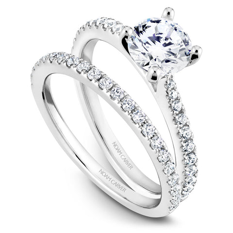 Noam Carver White Gold Diamond Engagement Ring Setting (0.23 CTW)