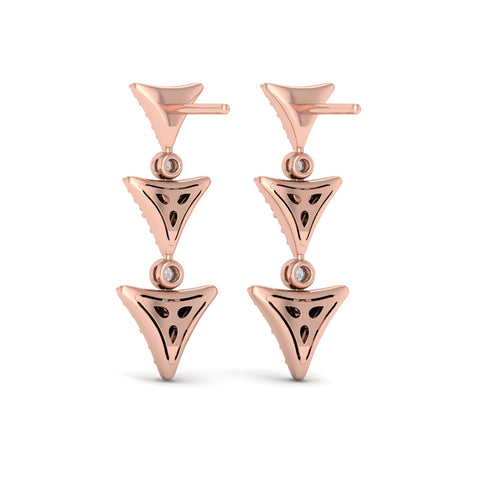 Vlora Serafina 14KDiamond Trinity Drop Statement Earrings (0.71CTW)