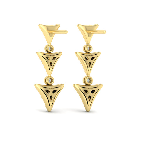 Vlora Serafina 14KDiamond Trinity Drop Statement Earrings (0.71CTW)