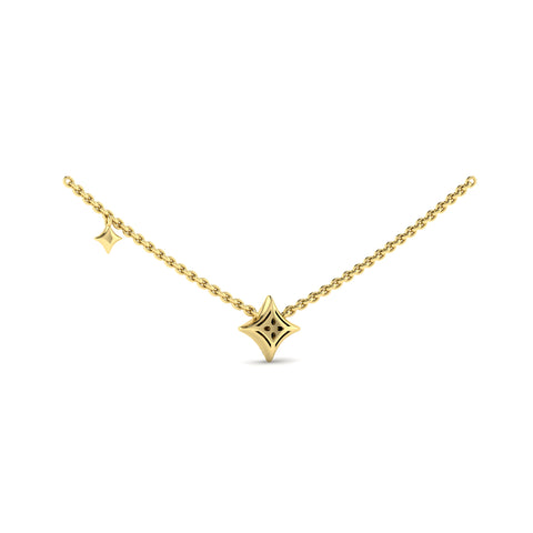 Vlora Estrella 14K Diamond Cluster Vlora Star Double Pendant Necklace (0.23CTW)