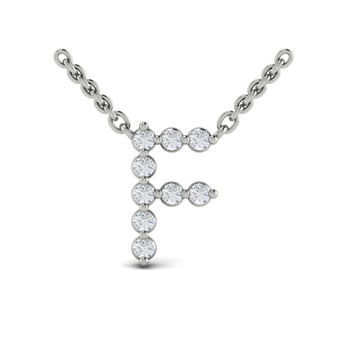 Vlora Amuleta 14K Diamond Initial Pendant Necklace (Approximately 0.2CTW)