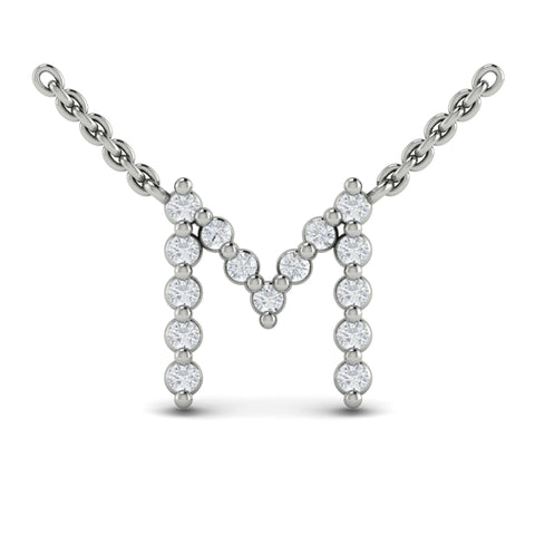 Vlora Amuleta 14K Diamond Initial Pendant Necklace (Approximately 0.2CTW)