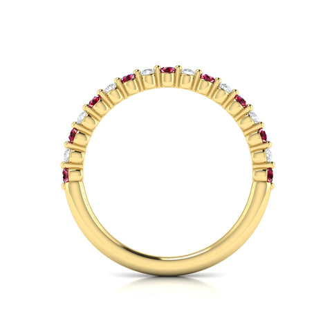Vlora Adella14K Diamond and Ruby Ring (0.2CTW Diamond, 0.25CTW Ruby)