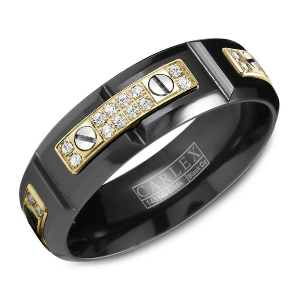 CARLEX Sport Mens Wedding Band WB-9587YB