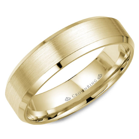 Bleu Royale Yellow Gold Mens Band WB-7007Y