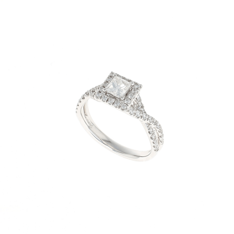 Princess Halo Complete Engagement Ring (0.82CTW)