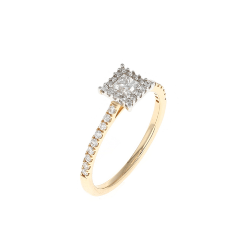 Princess Halo Complete Engagement Ring (0.52CTW)