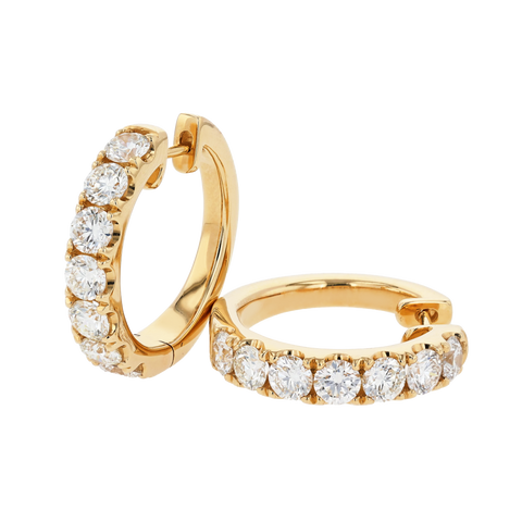 Gold Diamond Huggies