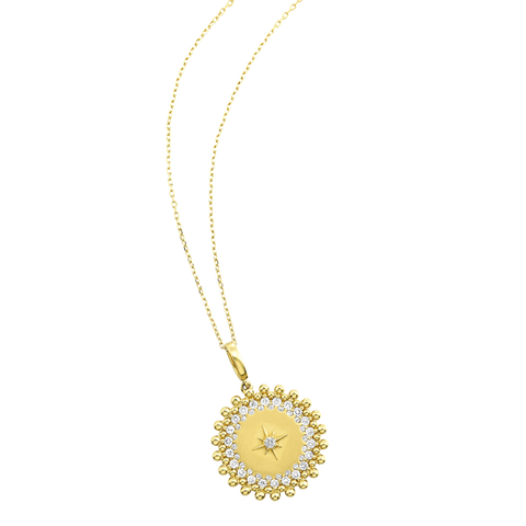 14k Yellow Gold Diamond Pendant (0.50CTW)