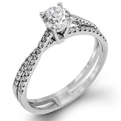 Zeghani Wedding Set ZR1106_WHITE_14K_SEMI